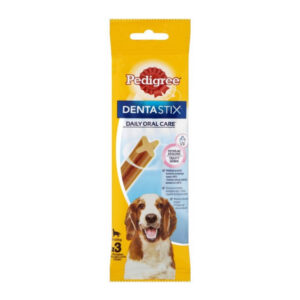 PEDIGREE DentaStix Daily Oral Care, recompense câini talie medie, batoane, 3buc