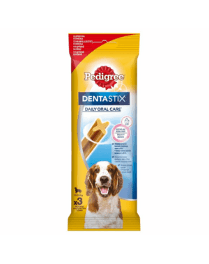 PEDIGREE Dentastix Recompensa dentara caini rasa medie 4×77 g