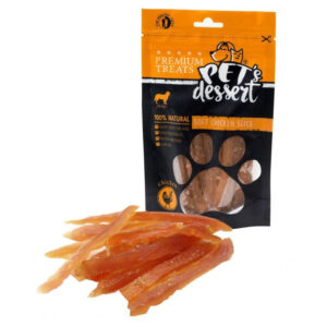 PET’S DESSERT Soft Slice, XS-XL, Pui, punguță recompense fără cereale câini, 80g