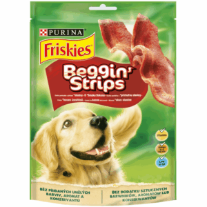 PURINA Friskies Beggin’ Strips, Vită, recompense câini, fâșii, 120g