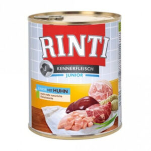 RINTI, XS-XL, Pui, conservă hrană umedă fără cereale câini, (în suc propriu), 800g