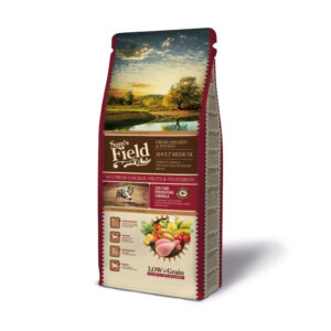 SAM’S FIELD Fresh Adult Medium, M, Pui și Cartofi, hrană uscată conținut redus cereale câini, 13kg