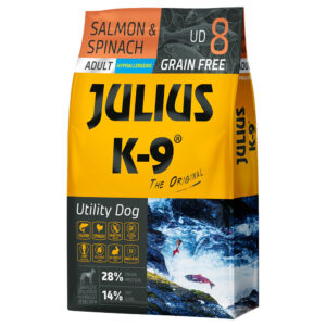 10kg Somon și spanac Adult JULIUS K-9 Hrană uscată câini