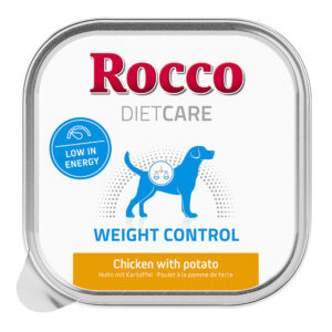 10x150g Pui cartofi Weight Control Rocco Diet Care Hrană umedă câini