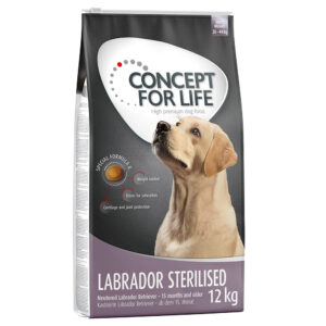 12kg Labrador Sterilised Concept for Life Hrană uscată câini
