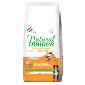 12kg Natural Trainer Sensitive No Gluten Adult Medium/Maxi Hrană uscată câini – Somon