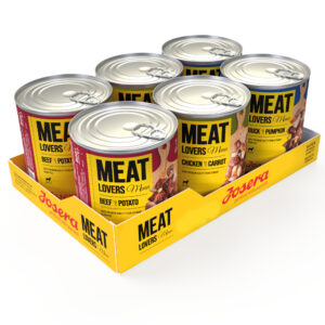 12x800g Mix Meatlovers Menu Josera Hrană umedă câini 3 sortimente