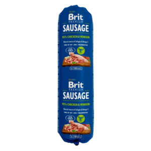 12x800g Pui & vânat Sausage Brit Hrană umedă câini