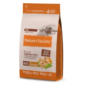 1,5kg Pui Healthy Grains Adult Mini Nature’s Variety Hrană uscată câini