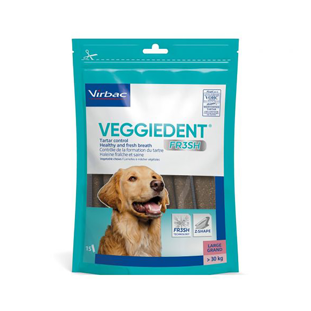 15x35g Virbac VEGGIEDENT Fresh pentru câini de talie mare (>30 kg)