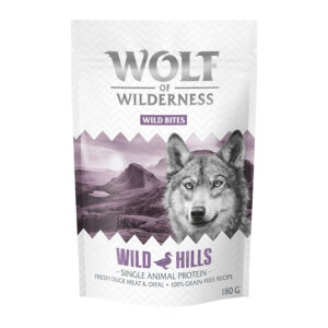 180g Rață Wild Bites Wolf of Wilderness Snackuri fără cereale câini