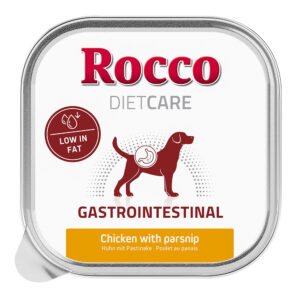 20x150g Pui cu păstârnac Gastro Intestinal Tăvițe Rocco Diet Care Hrană câini