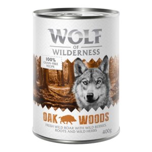 24x400g Mistreț Oak Woods Adult Wolf of Wilderness Hrană umedă câini