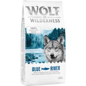 2x12kg Blue River Wolf of Wilderness Hrană uscată câini – Somon