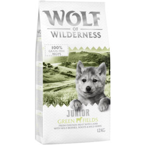 2x12kg Miel Green Fields Little Wolf of Wilderness Junior hrană câini
