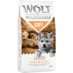 2x12kg Pui Wolf of Wilderness Junior Soft Wide Acres Hrană câini