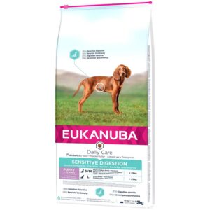 2x12kg Pui & curcan Puppy Sensitive Digestion Eukanuba Hrană câini