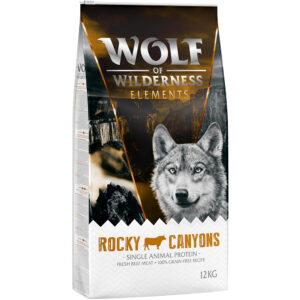2x12kg Vită Rocky Canyons Wolf of Wilderness Hrană uscată câini