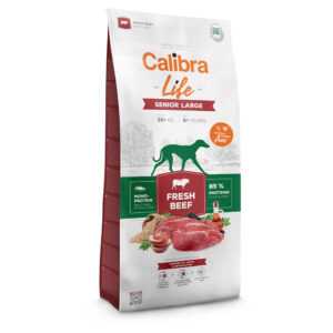 2x12kg Vită proaspătă Life Senior Large Breed Calibra Hrană uscată câini