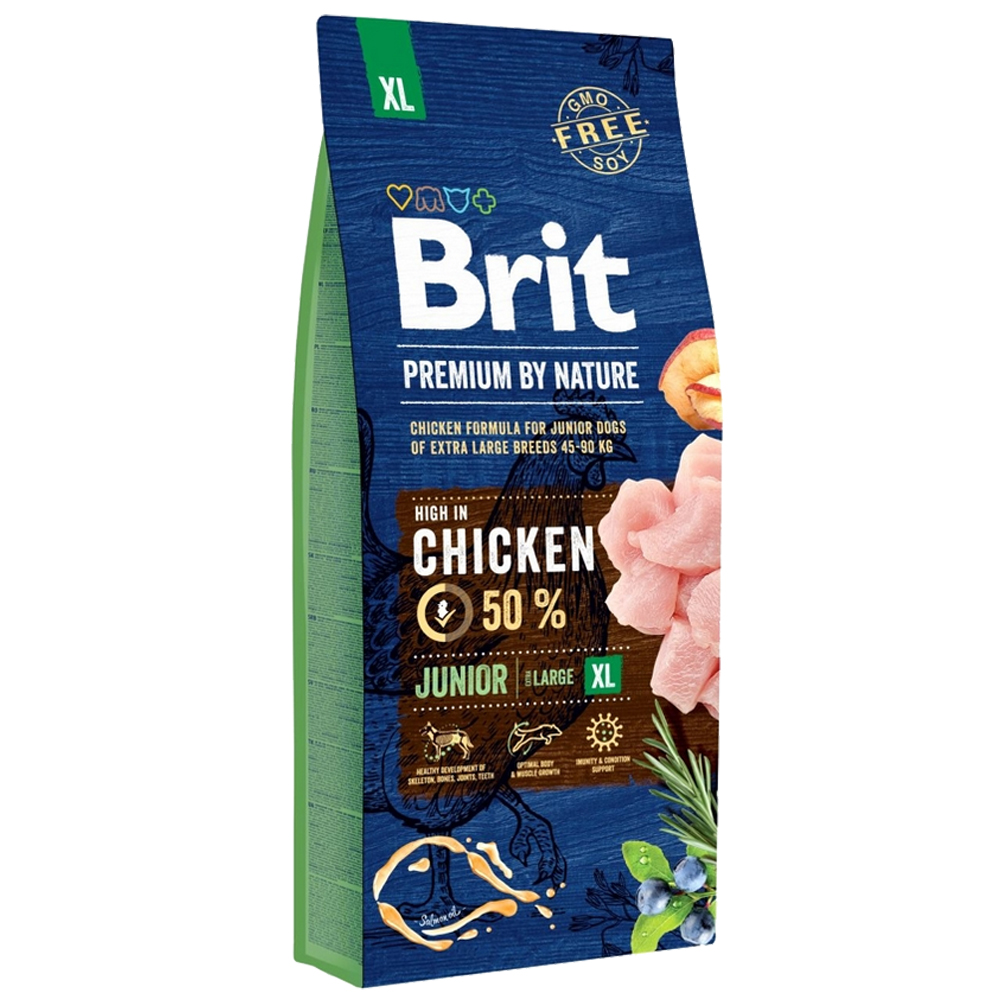 2x15kg Junior XL Brit Premium by Nature Hrană uscată câini