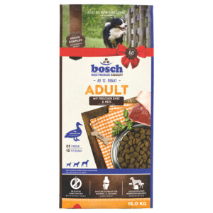 2x15kg Rață și orez Adult bosch Hrană uscată pentru câini