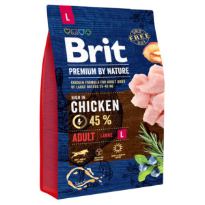 3kg Adult L Brit Premium by Nature Hrană uscată câini