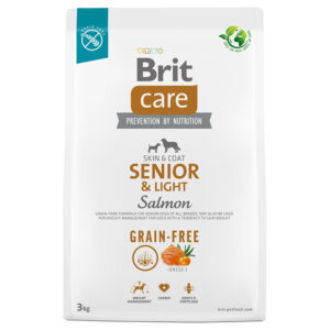 3kg Somon și cartofi Grain Free Senior & Light Brit Care Hrană câini