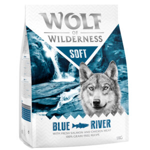 5x1kg Somon Wolf of Wilderness Soft Blue River Hrană uscată câini