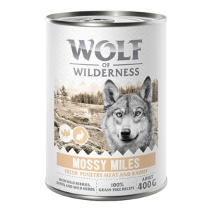 6x400g Pasăre cu iepure Mossy Miles Adult Wolf of Wilderness Hrană câini