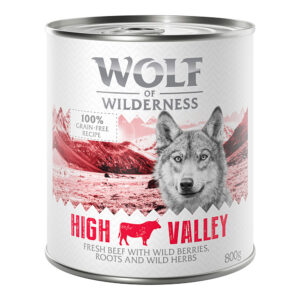 6x800g Vită High Valley Wolf of Wilderness Hrană umedă pentru câini