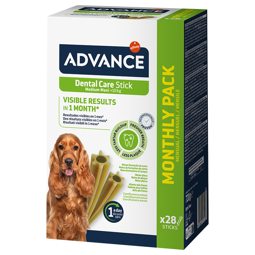 720 g Dental Care Stick Medium/Maxi Advance Snackuri pentru câini