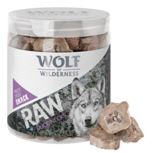 90g Wolf of Wilderness – Snackuri RAW (liofilizate) – Gâturi de rață