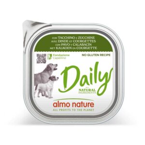 9x300g Curcan și dovlecel Daily Almo Nature Hrană umedă pentru câini