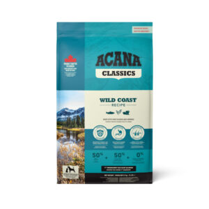 ACANA Classics Wild Coast, Adult, hrană uscată câini ACANA Classics Wild Coast, XS-XL, Somon și Hering, hrană uscată conținut redus cereale câini, 9.7kg