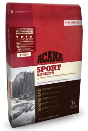 ACANA Heritage Sport & Agility, hrană uscată pentru câini, 11,4kg