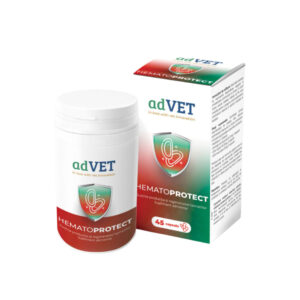ADVET HematoProtect, supliment sistem cardio-vascular câini, capsule ADVET HematoProtect, XS-XL, supliment sistem cardio-vascular câini și pisici, flacon, 45 capsule