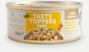 APPLAWS Toppers Conservă pentru câini, cu Piept de Pui şi Vegetale 156g