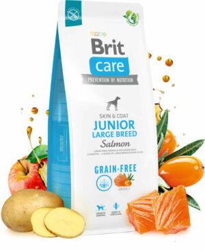 BRIT CARE Grain-free JUNIOR Large Breed, cu Somon şi Cartofi