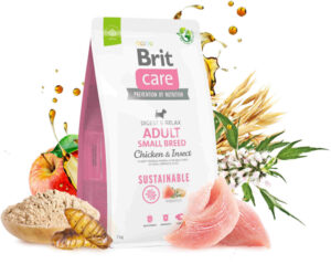 BRIT CARE Sustainable Adult Small Breed, cu Pui şi Insecte