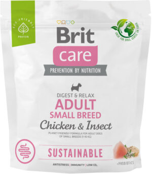 BRIT CARE Sustainable Adult Small Breed, cu Pui şi Insecte