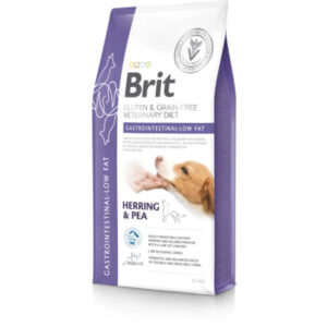 BRIT VD Gastrointestinal Low Fat, XS-XL, Hering, dietă veterinară, hrană uscată fără cereale câini, sistem digestiv, 12kg
