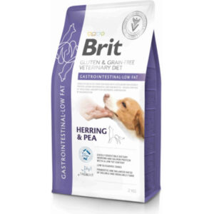 BRIT VD Gastrointestinal Low Fat, XS-XL, Hering, dietă veterinară, hrană uscată fără cereale câini, sistem digestiv, 2kg