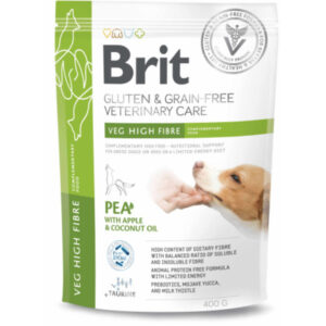 BRIT VD High Fibre, XS-XL, Mazăre și Mere, dietă veterinară, hrană uscată fără cereale câini, obezitate, 400g