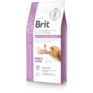 BRIT VD Ultra Hypoallergenic, XS-XL, Insecte, dietă veterinară, hrană uscată fără cereale câini, alergii, 12kg