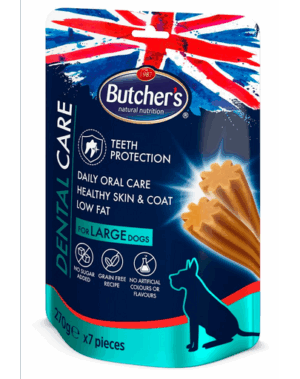 BUTCHER’S Dental Care Recompense pentru caini de talie mare 270g
