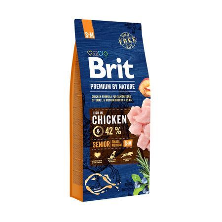 Brit Premium By Nature Senior S+M pui 3 kg