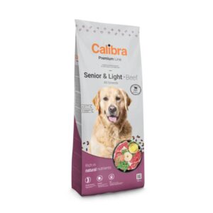 CALIBRA Premium Line Senior & Light, XS-XL, Vită, hrană uscată câini senior, obezitate, 3kg