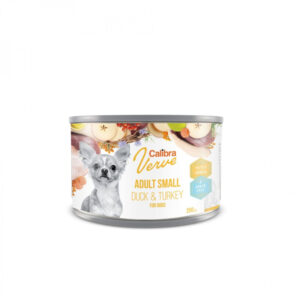 CALIBRA Verve GF Adult Small Breed, XS-S, Rață și Curcan, conservă hrană umedă fără cereale câini, (pate), 200g