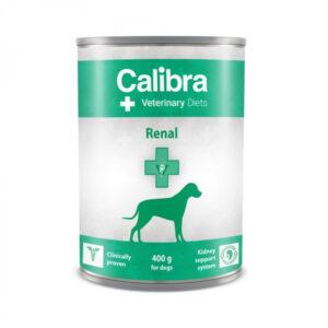 CALIBRA Veterinary Diets Renal, XS-XL, Pui, dietă veterinară, conservă hrană umedă câini, sistem renal, (pate), 400g