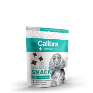 CALIBRA Veterinary Diets Snack Hypoallergenic, XS-XL, Somon, punguță recompense funcționale fără cereale câini, alergii, 120g